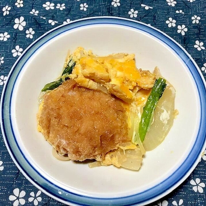 ミニチキンカツと野菜のたまごとじ